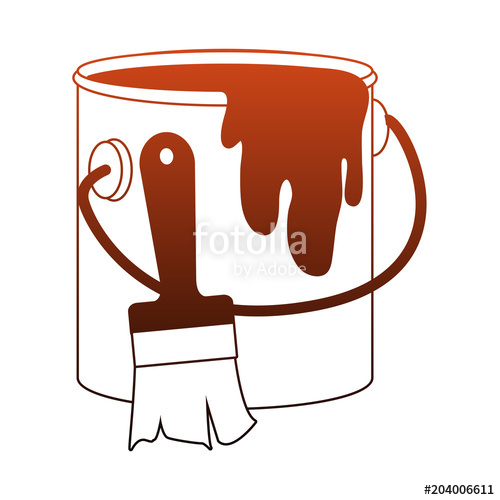 500x500 Construction Paint Bucket Vector Illustration Graphic Design