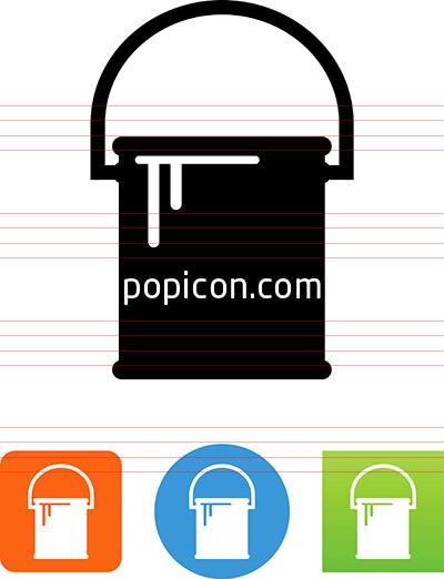 400x522 Vector Paint Can Icon