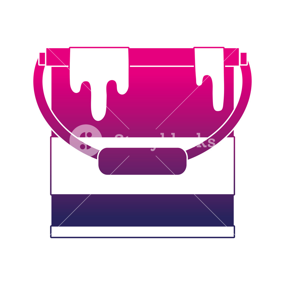 1000x1000 Silhouette Paint Can Tool To Creative Decoration Vector