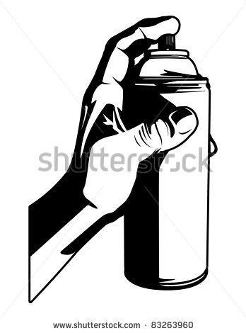 348x470 Holding A Can Of Spray Paint. My Vector Art On Shutterstock In