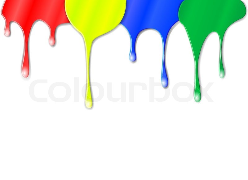 800x582 Vector Drips Of Color Paint Stock Vector Colourbox