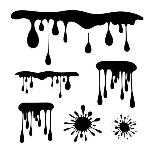 500x500 Paint Drop Black Vector Material Free Download