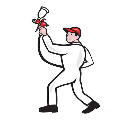 474x474 Pinup Girl With Spray Gun Vector Cartoon Illustration, Cartoon