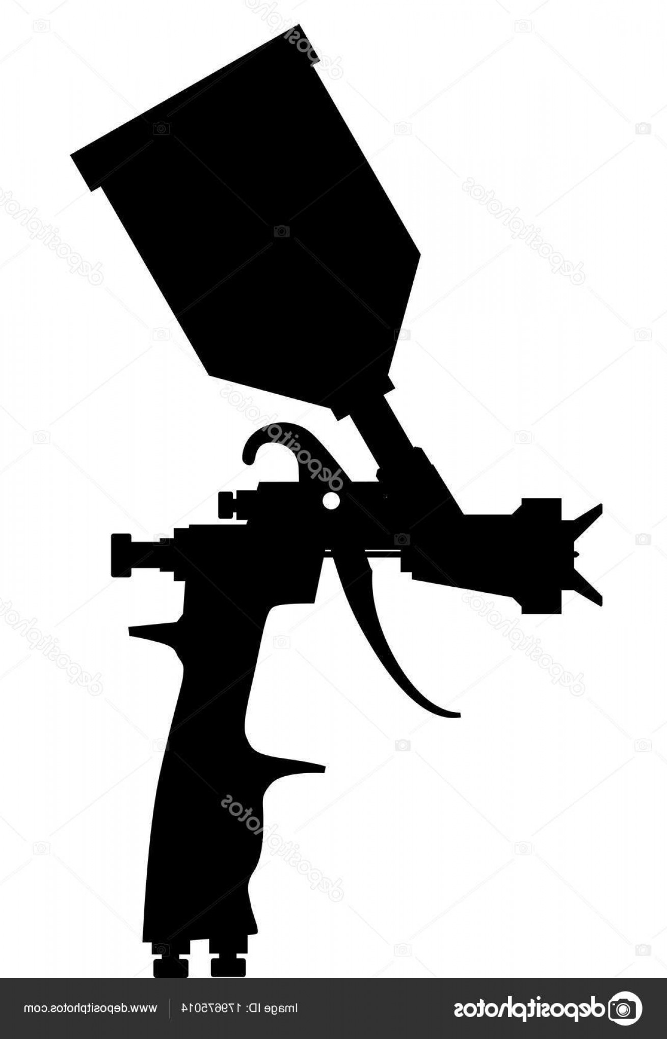 1309x2040 Stock Illustration Paint Spray Gun Black Vector Shopatcloth