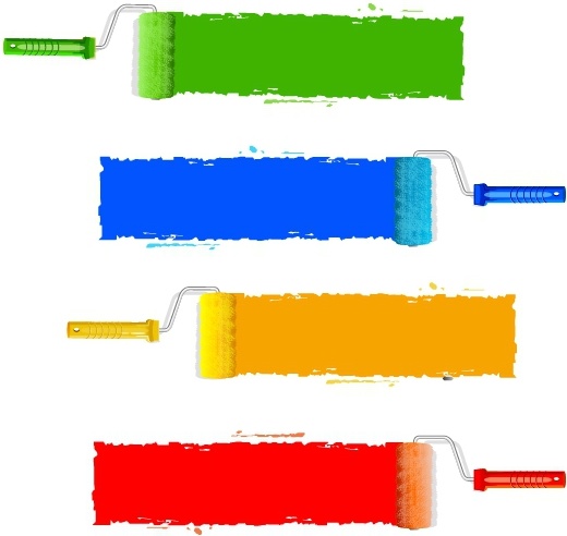 520x492 Paint Rollers Free Vector In Adobe Illustrator Ai ( .ai