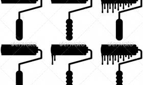 280x168 Paint Roller Vector Item 2 Clipart Panda
