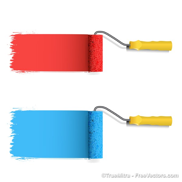 600x600 Download Free Paint Roller Vector Illustration