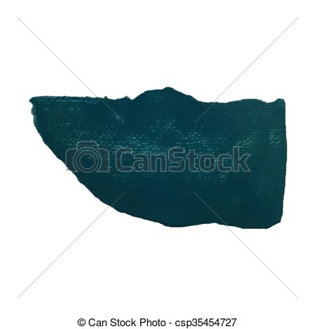 450x470 Sea Green Smear Vector Brush Stroke. Varnish Splash Line Trace