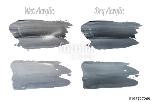 500x334 Vector Grey Paint Smear Stroke Stain Set. Abstract Acrylic