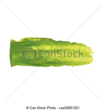 450x470 Yellow And Green Color Paint Smear Vector Brush Stroke.... Vector