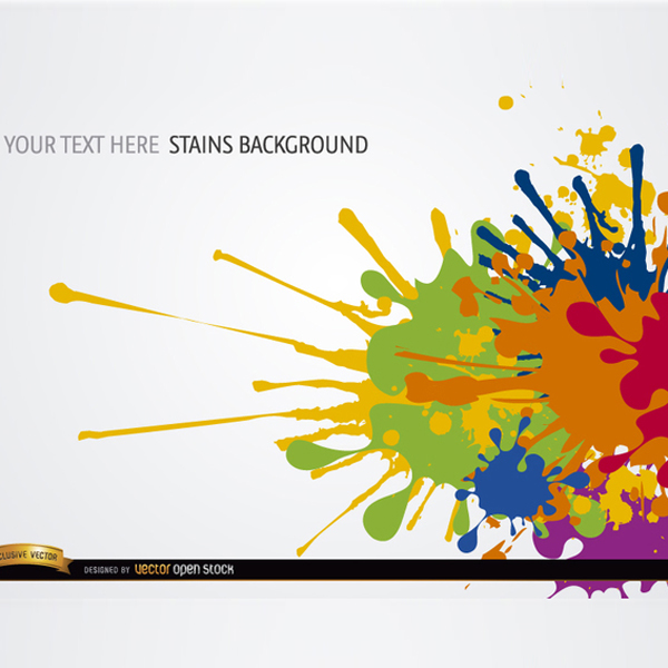 600x600 Free Vector Colorful Paint Splatter Background