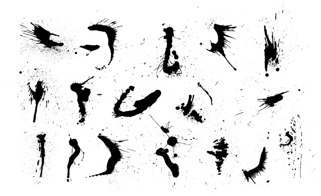 645x395 Paint Splatters Vector Pack For Adobe Illustrator