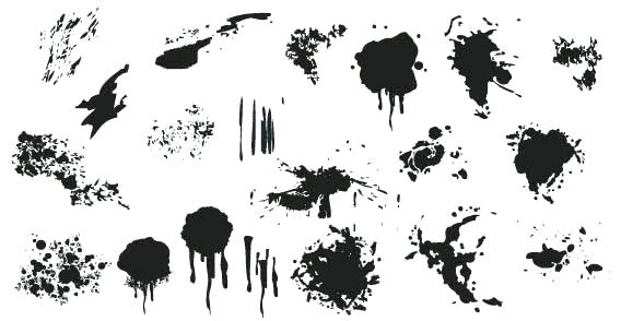 568x294 Abstract Paint Splashes Set For Design Use Splatter Template