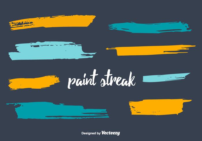 700x490 Paint Streak Vector Set