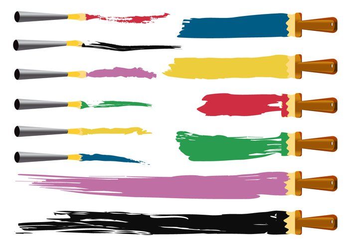 700x490 Paint Streak Vectors