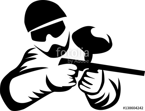 500x382 Paintball Player