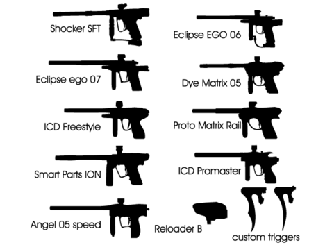 455x353 Free Paintball Marker Vector Silhouettes Clipart And Vector