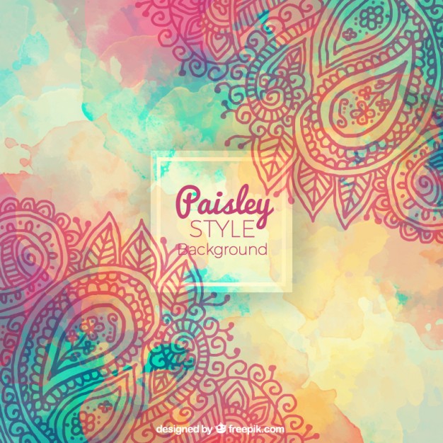 626x626 Ornamental Paisley Background Vector Free Download