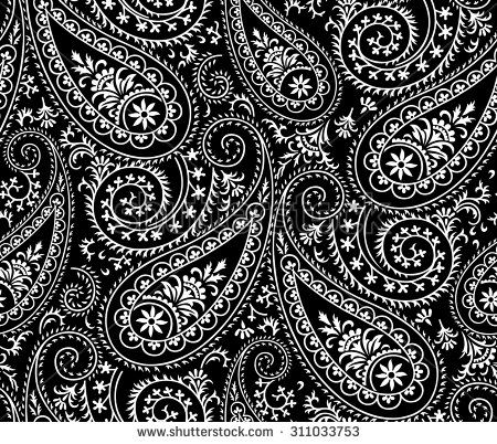450x402 Seamless Paisley Background Elegant Hand Drawn Pattern