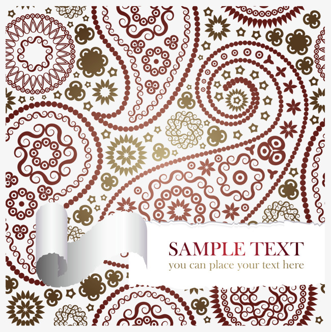 650x651 Tear The Paisley Background Vector, Classical Pattern, Background
