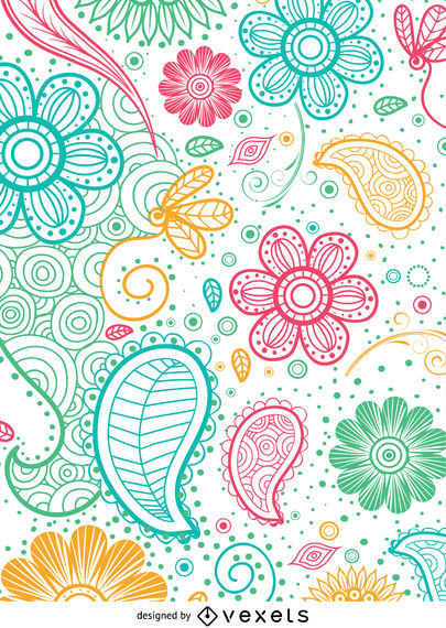405x570 Colorful Paisley Pattern