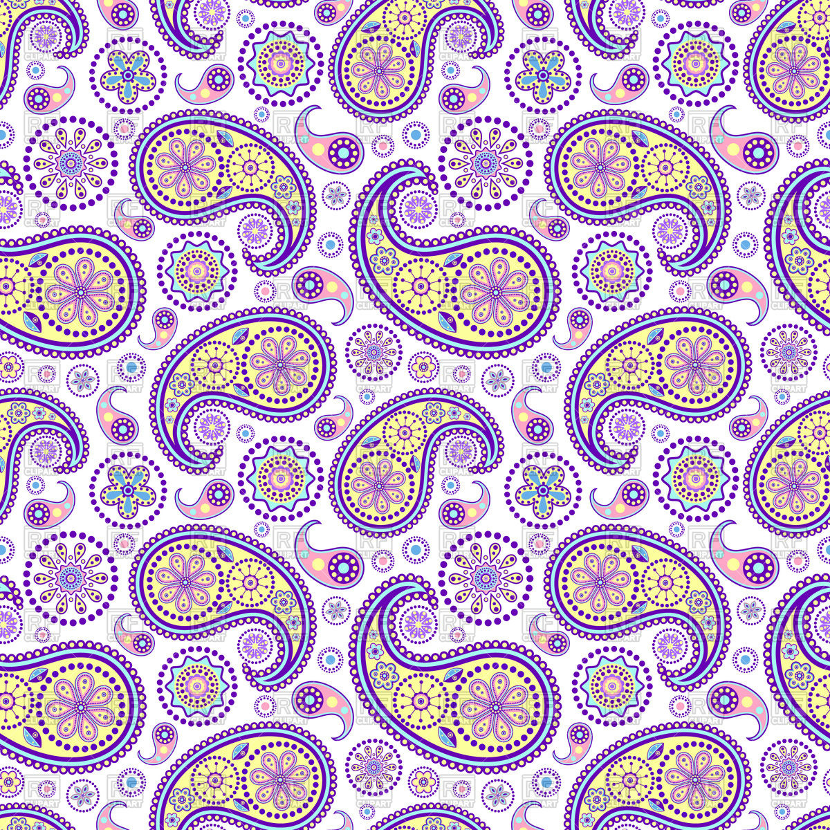 1200x1200 Seamless Paisley Pattern Vector Image Vector Artwork Of