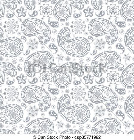 450x470 Vector Illustration Of Seamless Paisley Pattern.abstract Pattern.