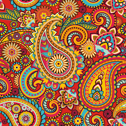 500x500 Floral Paisley Pattern Seamless Vector 03 Free Download