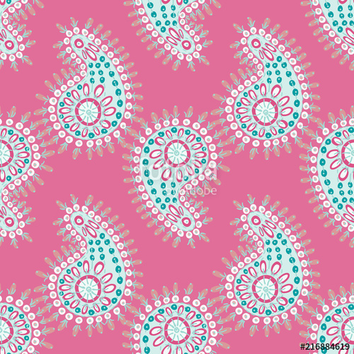 500x500 Multicolor Paisley Print. Stock Image And Royalty Free Vector