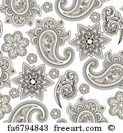 180x195 Free Art Print Of Vector Floral Background With Peacock Freeart