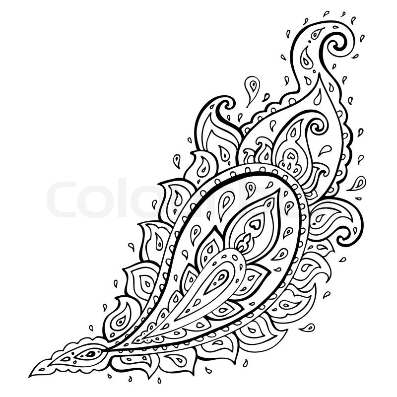 800x800 Paisley Ethnic Ornament Stock Vector Colourbox