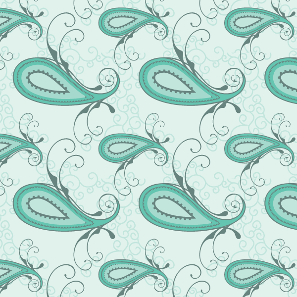 600x600 Paisley Seamless Pattern Vector Free 123freevectors