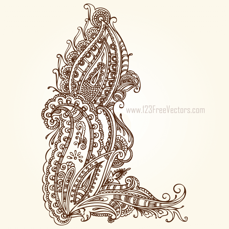 800x800 Free Vector Vintage Paisley Pattern Background 123freevectors
