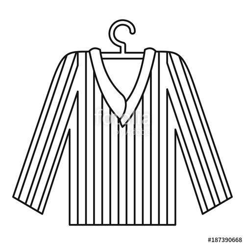 500x500 Pajama Shirt Icon, Outline Style Stock Image And Royalty Free