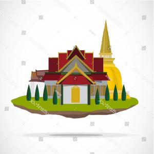 300x300 Thai Temple Palace Vector Illustration Sohadacouri