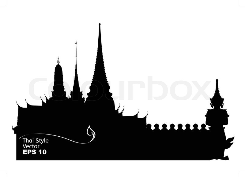 800x579 Vector Illustration Of Bangkok Royal Palace Stock Vector Colourbox