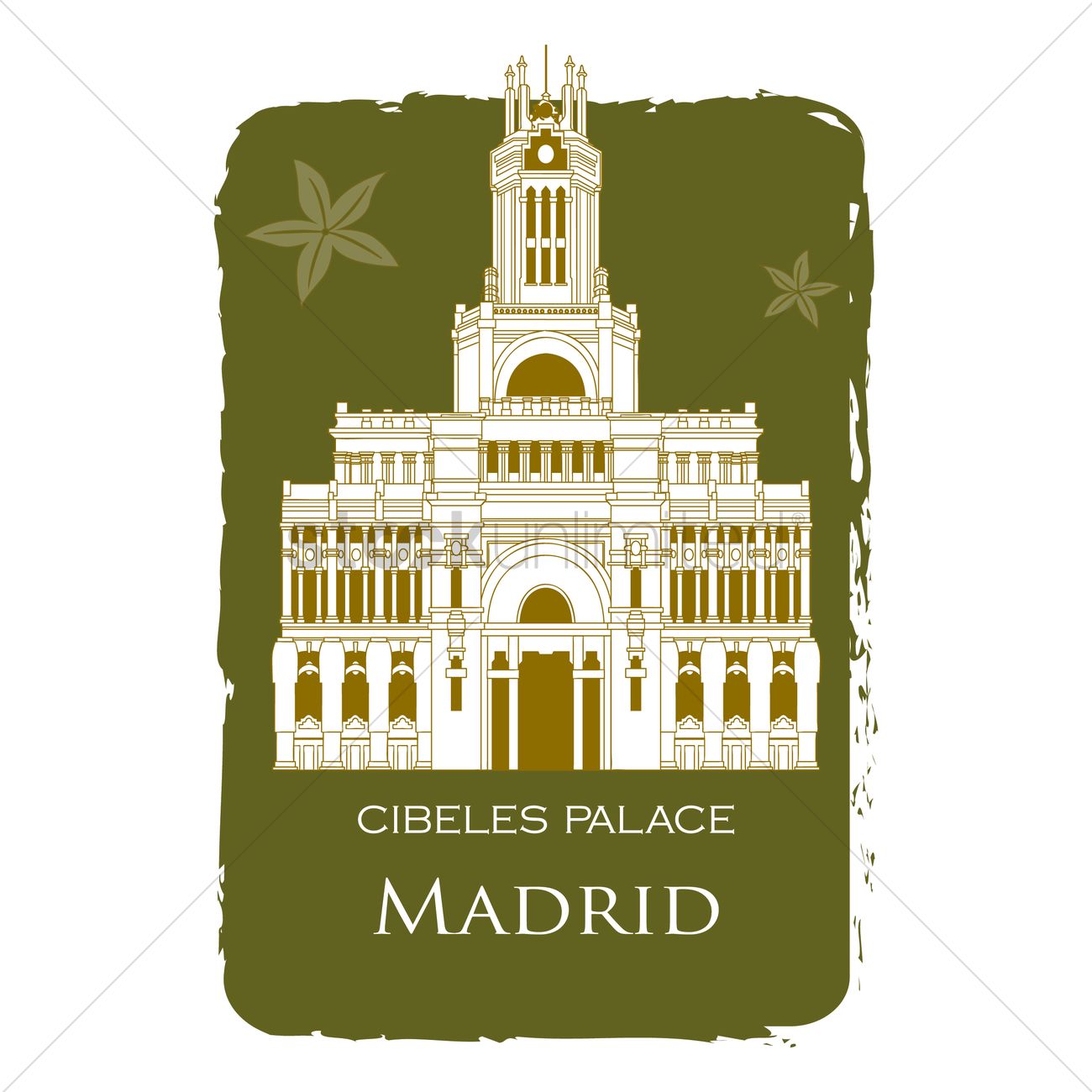 1300x1300 Cibeles Palace Vector Image