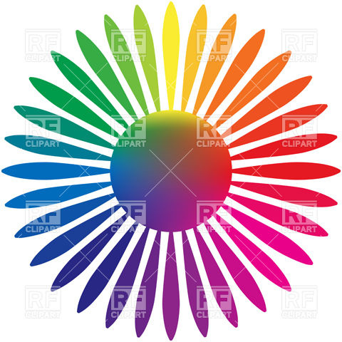 480x480 Flower Color Wheel Palette Vector Image Vector Artwork Of Signs
