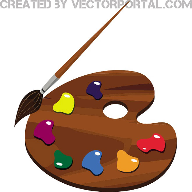 660x660 Paint Palette Vector Image