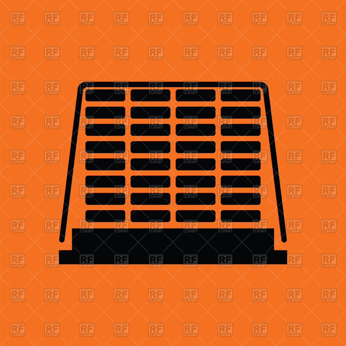 1200x1200 Icon Of Construction Pallet On Orange Background Vector Image