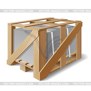 300x300 Wooden Crate With Cargo On Pallet