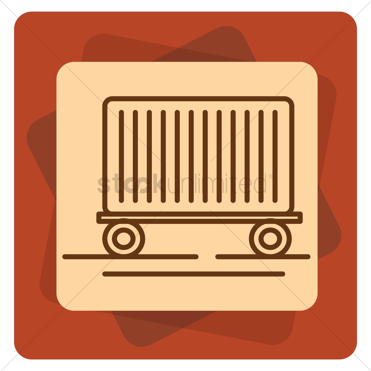 1300x1300 Cardboard Box On Pallet Vector Image