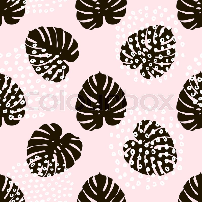 800x800 Palm Branch Trendy Seamless Pattern With Hand Drawn Elements