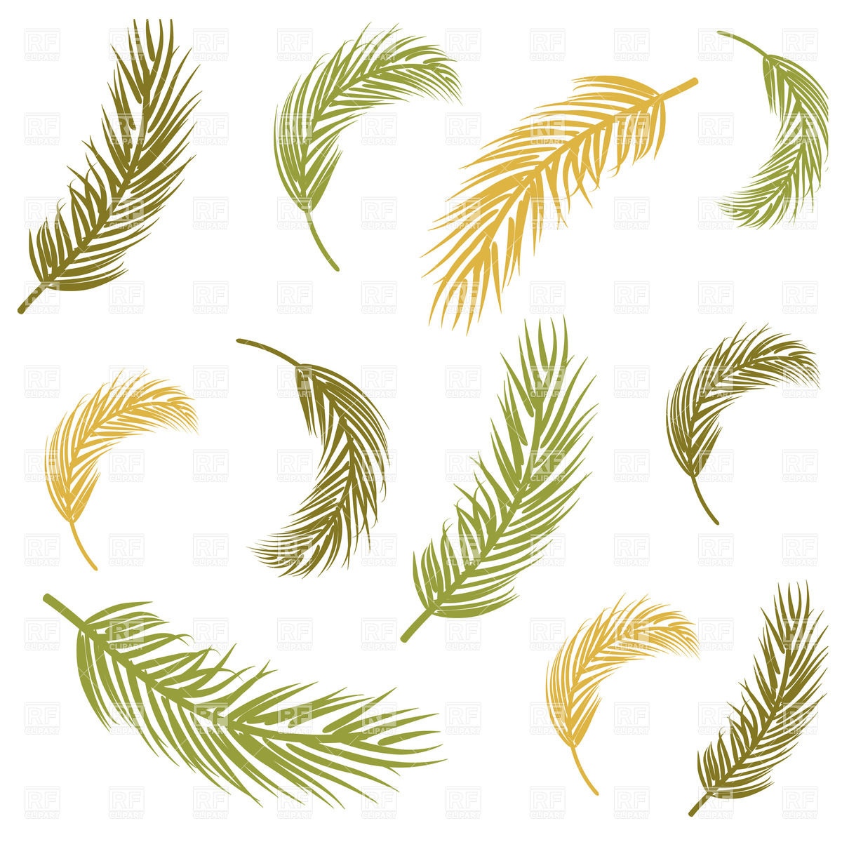 1200x1200 Seamless Background With Palm Leaves Vector Image Vector Artwork