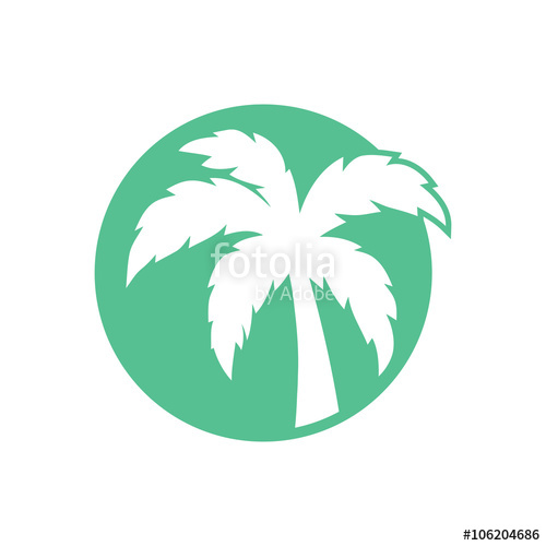 500x500 Palm Tree Logo Icon Stock Image And Royalty Free Vector Files On