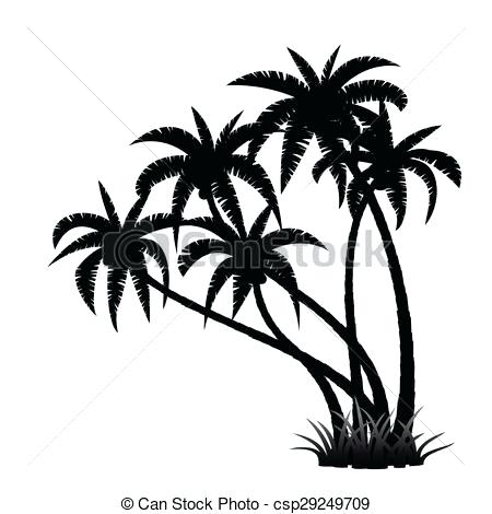 450x470 Palm Trees Silhouette Tree Vector Leestudio