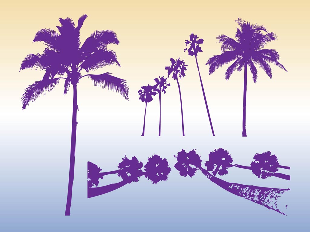 1024x765 Palm Trees Silhouettes Vector Art Amp Graphics