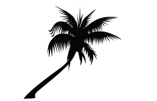 550x354 Palm Tree Silhouette Vector Silhouette Clip Art