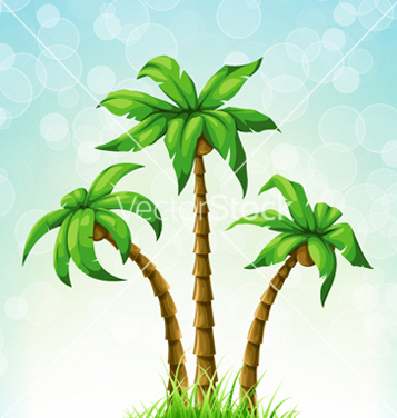 357x376 Free Summer With Palm Trees Vector Free Vector Download 258347