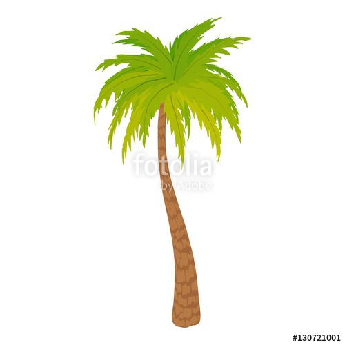 500x500 High Palm Tree Icon. Cartoon Illustration Of High Palm Tree Vector